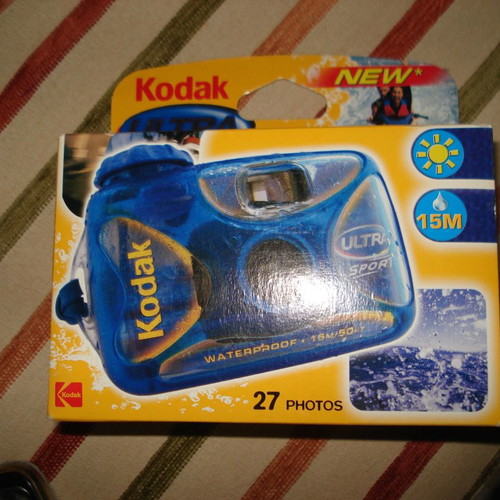 Kodak camera sealed, collectible, single-use, waterproof