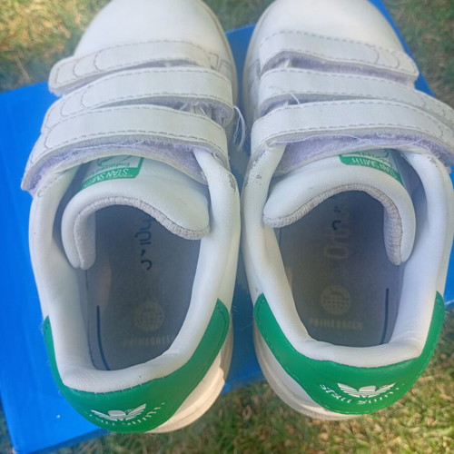 Adidas Stan Smith sneakers used, size 26, white and green
