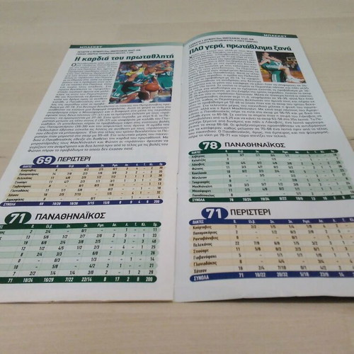 Panathinaikos Collectible Activity Booklet June 2003 like new