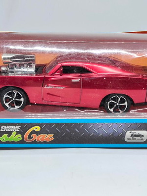 Hot Engine Classic Retro Garage Car Dodge Charger 1:32 κόκκινο μεταλλικό σαν καινούργιο