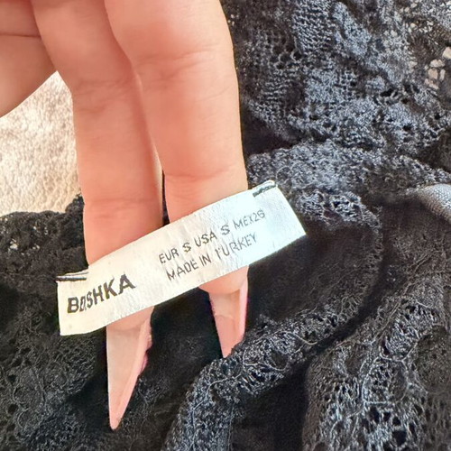 Bershka Black Mesh Bodysuit Size S Like New