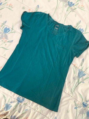 Bershka short-sleeve summer t-shirt, turquoise, size M