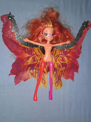 My Little Pony Equestria Girls Sunset Shimmer μεταχειρισμένη κούκλα με φτερά και face paint