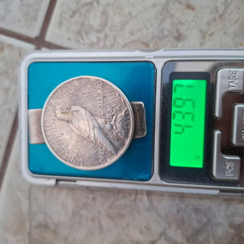 Vintage Sterling Silver Money Clip with American Dollar