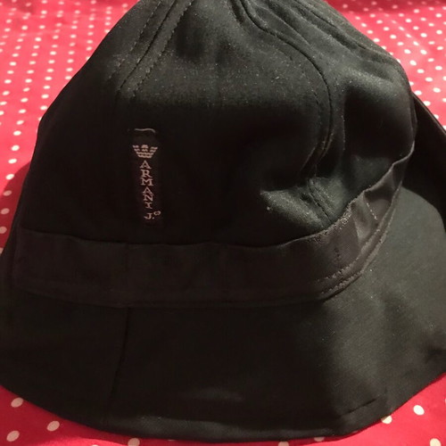 Armani Jeans black hat like new, waterproof, polyester