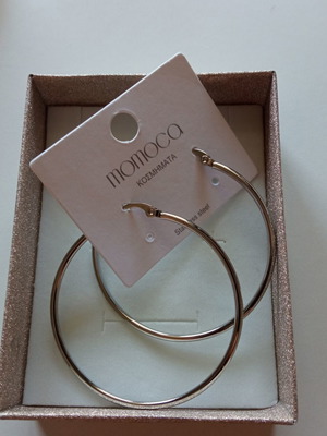 Hoop earrings new, silver color