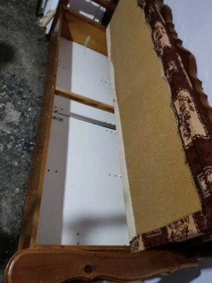 Sofa bed used with storage space