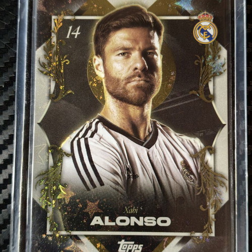2024-25 Topps Fanatics Fest Real Madrid Xabi Alonso Gold Star Foil card
