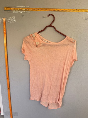Pull & Bear pink blouse with pearls and strass used, size S