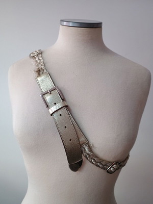 Trussardi Jeans women's belt leather and braided used