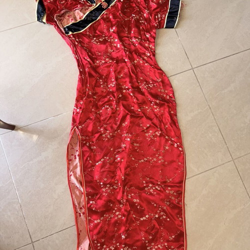 Chinese style costume dress, red