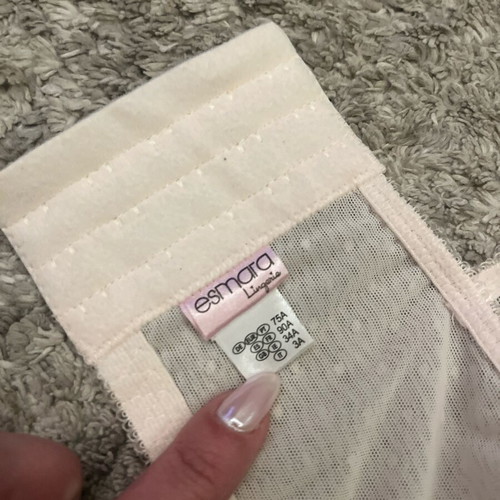 Esmara Lingerie Bustier 75A used, beige lace and tulle