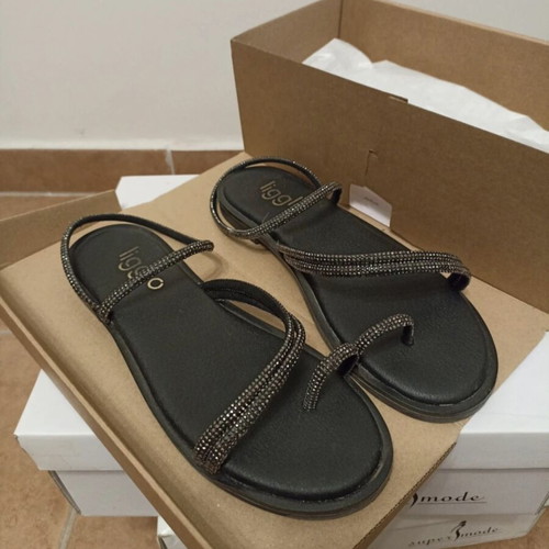 Ligglo sandals with rhinestones like new, size 38, black