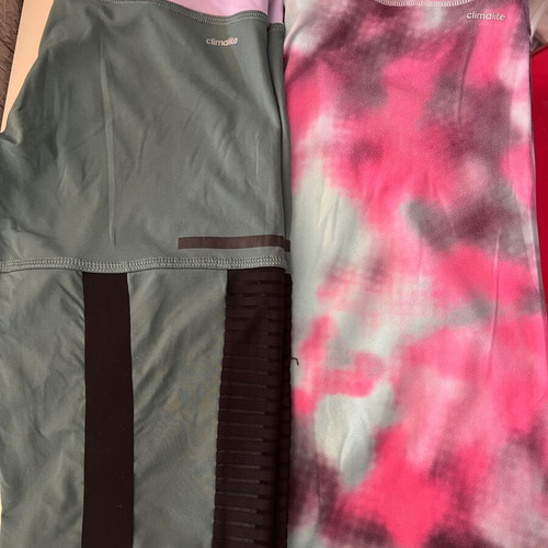 Adidas sports leggings used, multicolor, Climalite series