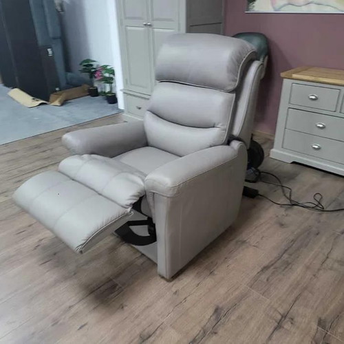 Gray leather La-z-boy armchair new with electric relax mechanism