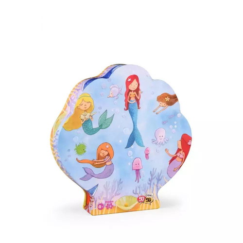 Djeco Children's Puzzle Shaped Box Mermaids and Sea Animals 36 Pieces new