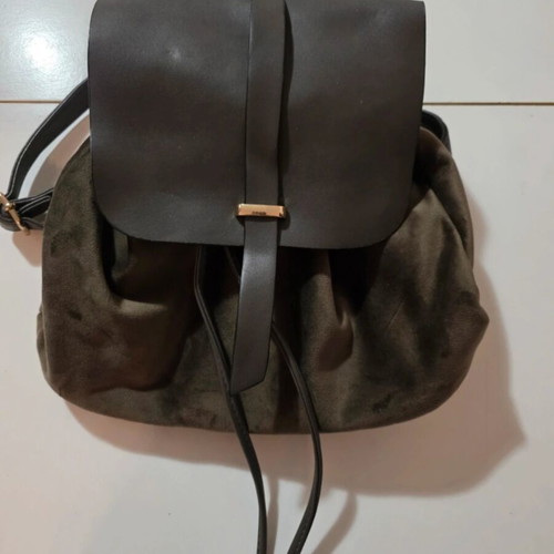 Velveteen khaki backpack like new