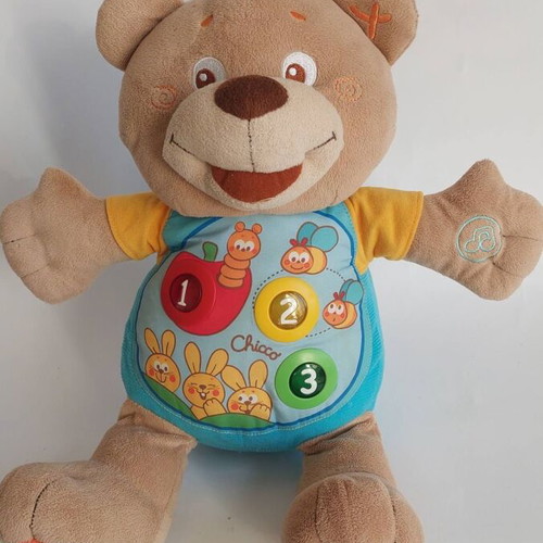 Chicco interactive toy teddy bear like new