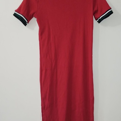 Zara red dress hip line, like new, size L