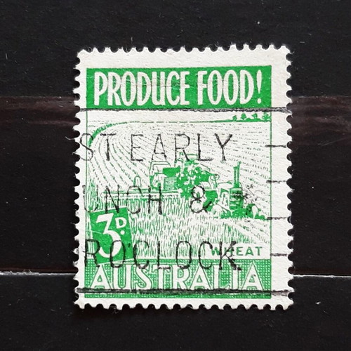 Australia 1953 3d Produce Food Wheat Green Stamp like new