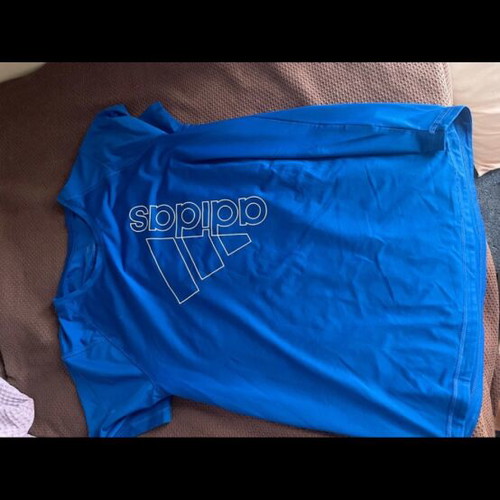 Adidas short-sleeve shirt like new, blue, size M