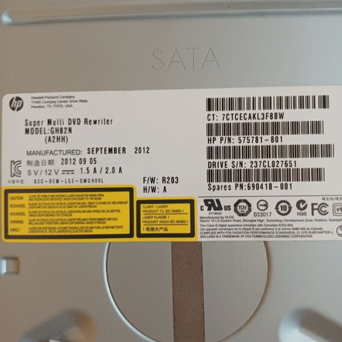 HP Multi DVD Rewriter GH82N and GH15L models