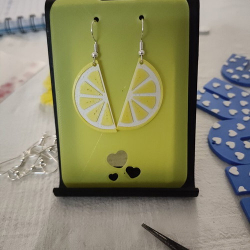 Lemon Slice 3D printing earrings made to order