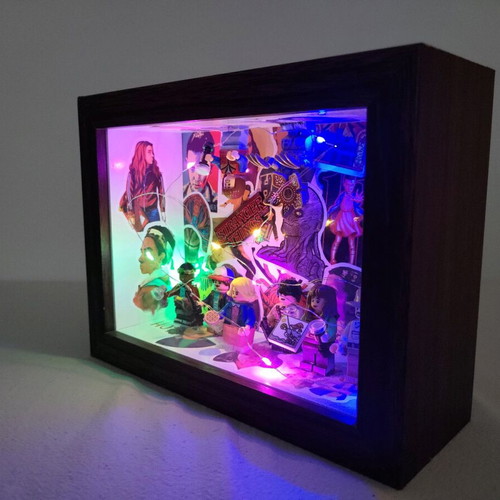 Stranger Things Fan-made Display Frame Set with LED Light like new