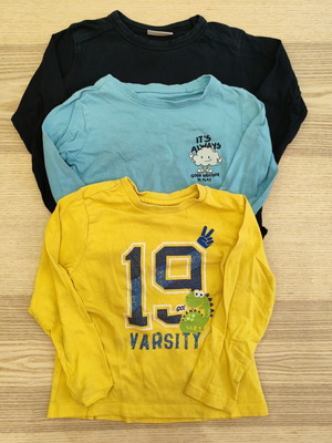Dpam long sleeve t-shirt set for 2-3 years old, multicolor, 3 pcs