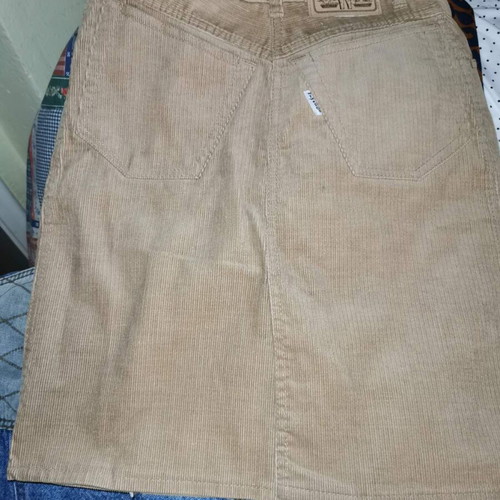 Corduroy skirt, beige camel color, size XS
