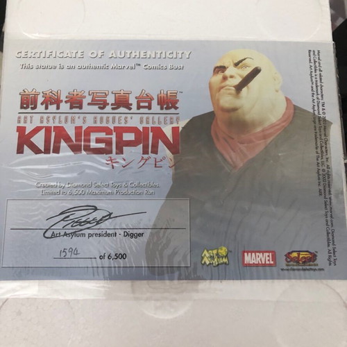 Kingpin bust 8 inches Rogues Gallery new Spider-Man villain Diamond Select