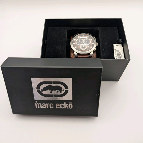 Ρολόι Marc Ecko Chrono E14539G4 μεταχειρισμένο, καφέ και ασημί