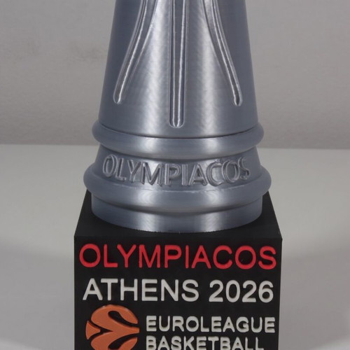 Κύπελλο Ολυμπιακού Ευρωλίγκα 2026 συλλεκτικό με βάση, καινούργιο