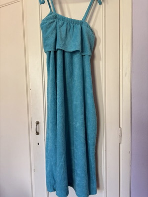 Terry beach dress used, blue, size M