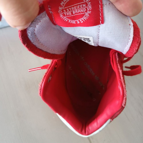 Adidas Originals boots used, red, size 40