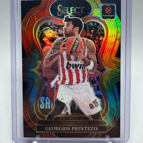 2025-26 Panini Select EuroLeague Georgios Printezis Tie-Dye Mezzanine 23/25 card new