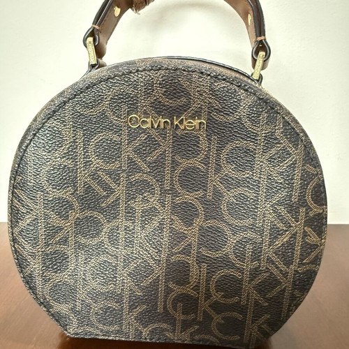 Calvin Klein round crossbody bag, brown