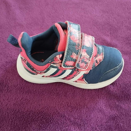 Adidas Kids Athletic Shoes Used Size 25 Blue Red