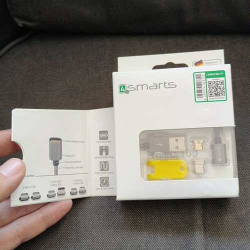 4smarts GravityCord Magnetic Charging Cable new for Android