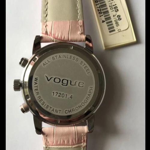 Vogue 202017201 pink wristwatch new with leather strap