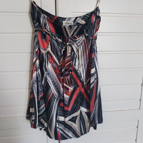 Miss Simbolo midi skirt alpha line like new, size 46, black and red