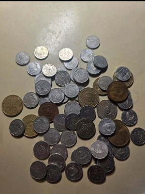 Cyprus coins used, pack of 65 pieces