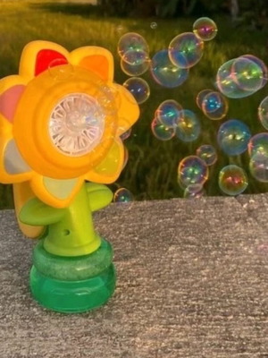 Sunflower bubble blower new with light
