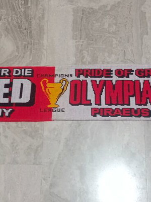 Olympiakos Manchester United Double-Sided Scarf used