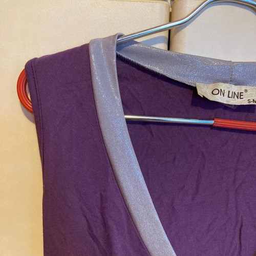 On Line women's blouse like new, purple and silver, size M
