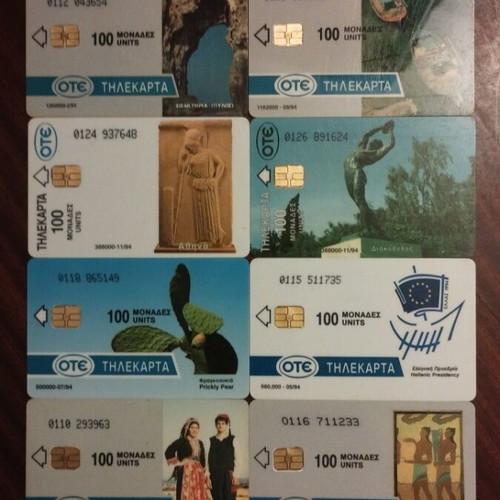24 Greek phone cards 1994, assorted