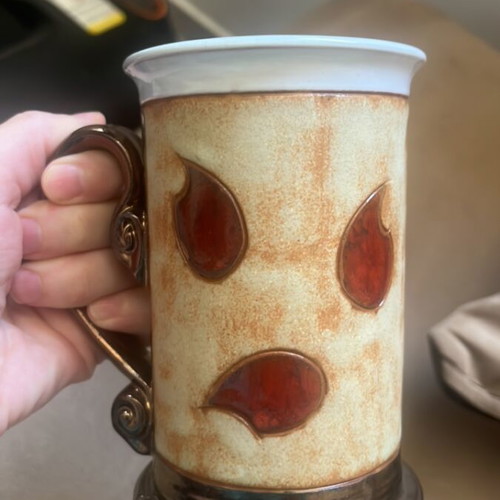Collector's mug Scorpio handmade clay new