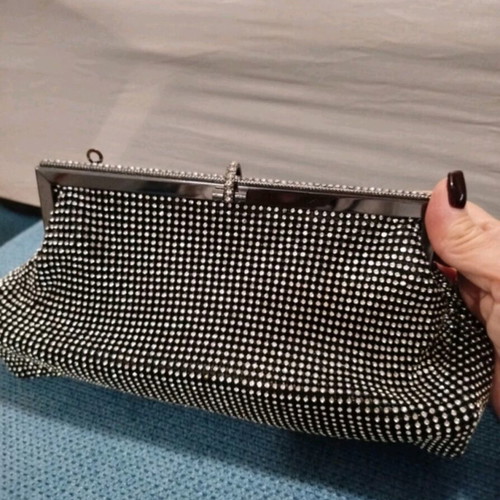 Evening bag with rhinestones like new