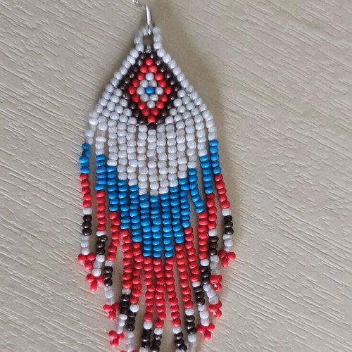 African beaded earrings like new