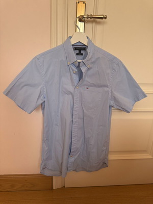 Tommy Hilfiger Stretch Blue Short-Sleeve Shirt Like New, Small